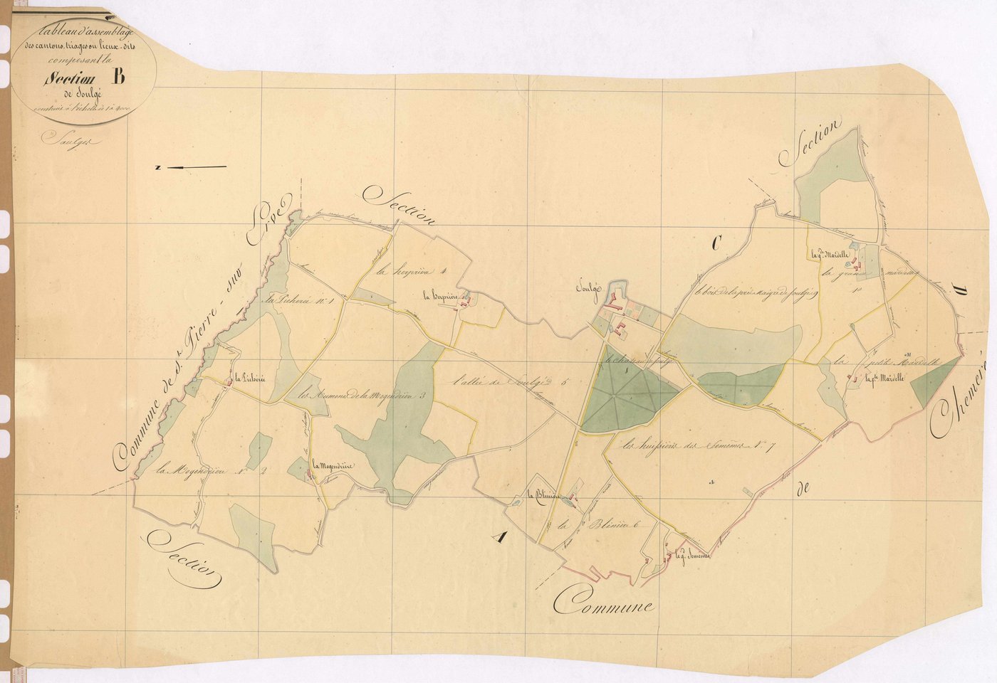 Tableau d'assemblage section B - Soulgé