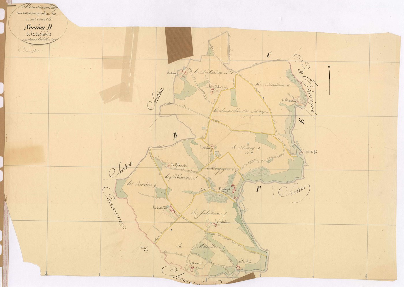 Tableau d'assemblage section D - Croinière (la)