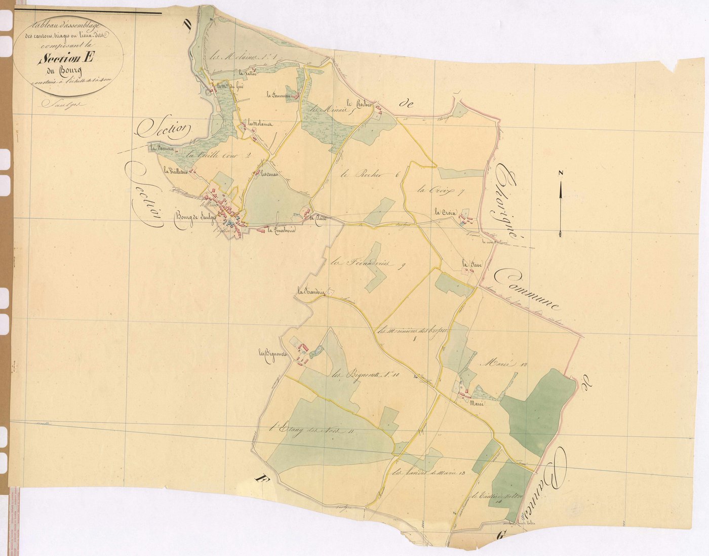 Tableau d'assemblage section E - Bourg (le)