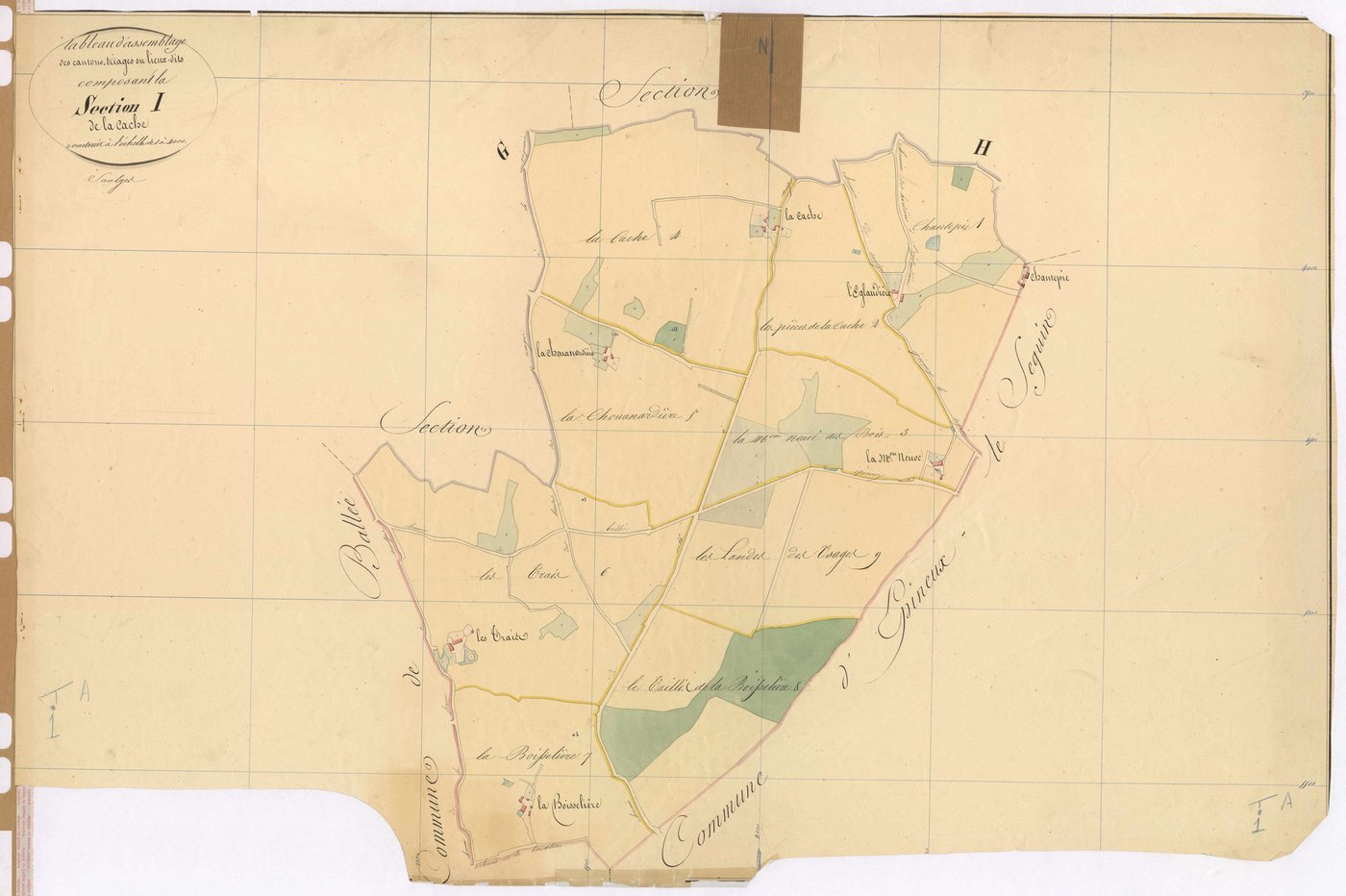 Tableau d'assemblage section I - Cache (la)