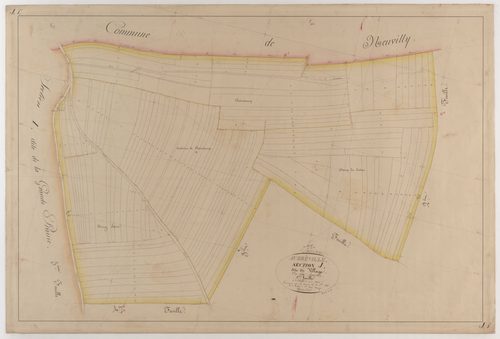 AUBREVILLE - Section J - du Village - feuille 01