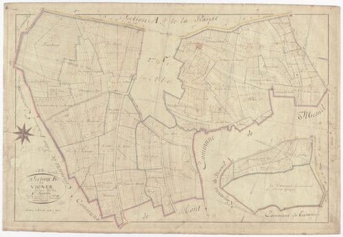 BONZEE - Section B - des Vignes - feuille 01