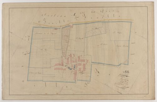 MUZERAY - Section B - des Bois - feuille 01