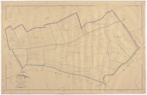 VAUQUOIS - Section B - des Croisettes - feuille 01