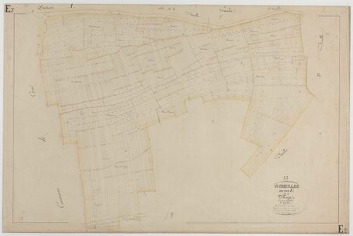 VIGNEULLES-LES-HATTONCHATEL - Section E du Village feuille 02