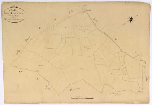 Achun, cadastre ancien : plan parcellaire de la section C dite de Roche, feuille 5