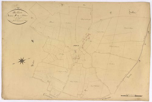 Achun, cadastre ancien : plan parcellaire de la section B dite d'Achun, feuille 6
