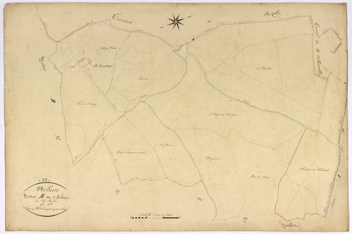 Achun, cadastre ancien : plan parcellaire de la section B dite d'Achun, feuille 1