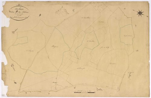 Achun, cadastre ancien : plan parcellaire de la section B dite d'Achun, feuille 3