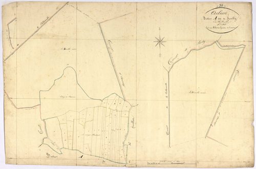Achun, cadastre ancien : plan parcellaire de la section A dite de Fussilly, feuille 1
