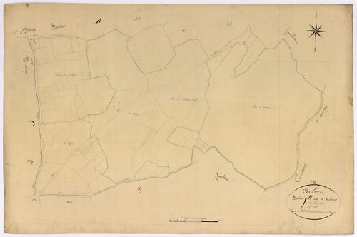 Achun, cadastre ancien : plan parcellaire de la section B dite d'Achun, feuille 5