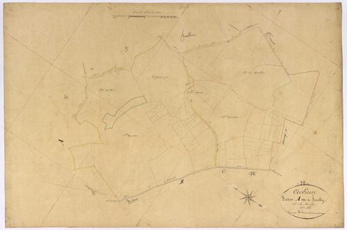 Achun, cadastre ancien : plan parcellaire de la section A dite de Fussilly, feuille 6