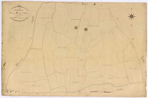 Achun, cadastre ancien : plan parcellaire de la section B dite d'Achun, feuille 4