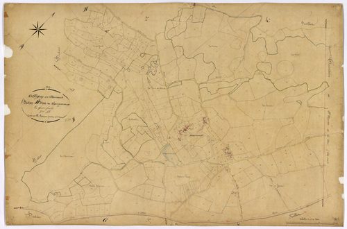 Alligny-en-Morvan, cadastre ancien : plan parcellaire de la section H dite de Champcomaux, feuille 3