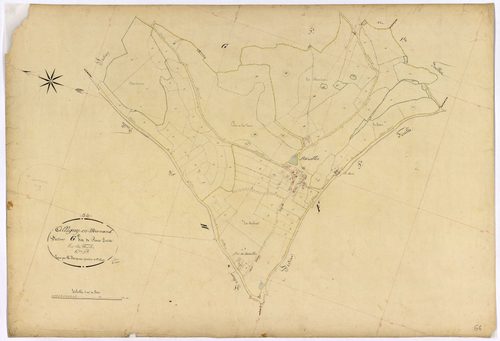 Alligny-en-Morvan, cadastre ancien : plan parcellaire de la section G dite de Pierre-Ecrite, feuille 6