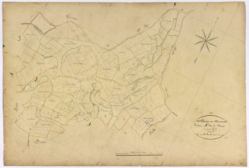 Alligny-en-Morvan, cadastre ancien : plan parcellaire de la section A dite de la Serrée, feuille 2