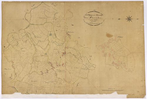 Alligny-en-Morvan, cadastre ancien : plan parcellaire de la section A dite de la Serrée, feuille 4