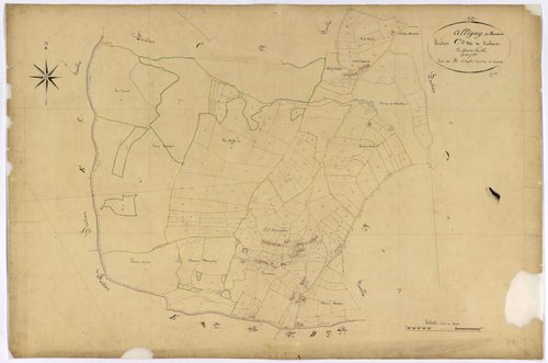 Alligny-en-Morvan, cadastre ancien : plan parcellaire de la section C dite de Lachaux, feuille 3