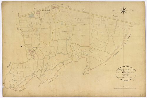 Alligny-en-Morvan, cadastre ancien : plan parcellaire de la section G dite de Pierre-Ecrite, feuille 3