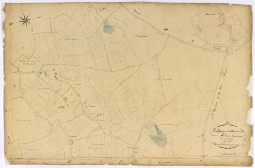 Alligny-en-Morvan, cadastre ancien : plan parcellaire de la section G dite de Pierre-Ecrite, feuille 4