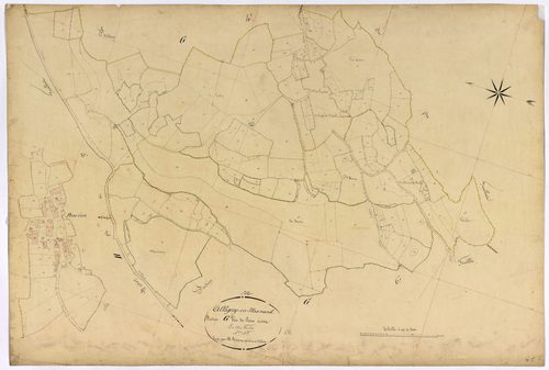 Alligny-en-Morvan, cadastre ancien : plan parcellaire de la section G dite de Pierre-Ecrite, feuille 5