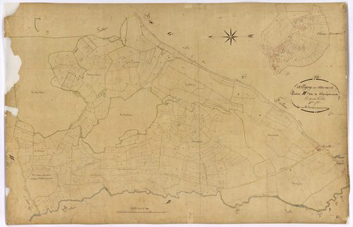 Alligny-en-Morvan, cadastre ancien : plan parcellaire de la section H dite de Champcomaux, feuille 1