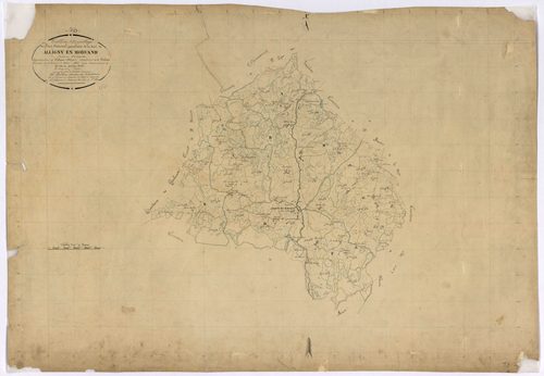 Alligny-en-Morvan, cadastre ancien : tableau d'assemblage