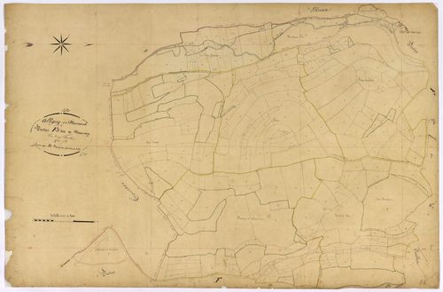 Alligny-en-Morvan, cadastre ancien : plan parcellaire de la section F dite de Marnay, feuille 2