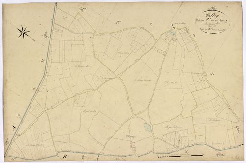 Alluy, cadastre ancien : plan parcellaire de la section C dite du Bourg, feuille 2