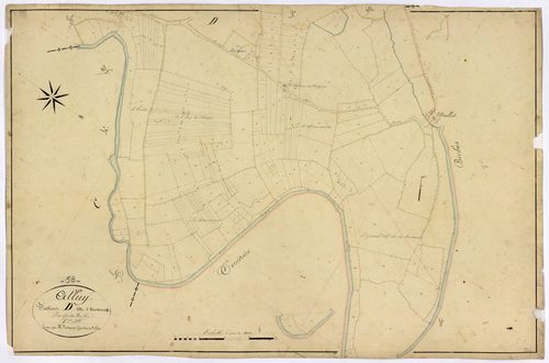 Alluy, cadastre ancien : plan parcellaire de la section D dite d'Andenat, feuille 4