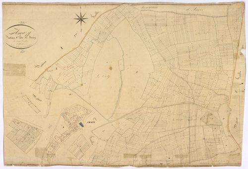 Amazy, cadastre ancien : plan parcellaire de la section C dite du Bourg, feuille 1