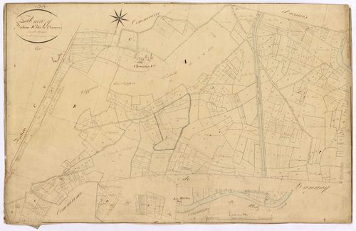 Amazy, cadastre ancien : plan parcellaire de la section B dite de Chevanne