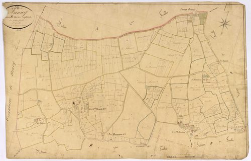 Annay, cadastre ancien : plan parcellaire de la section B dite des Gatines, feuille 1