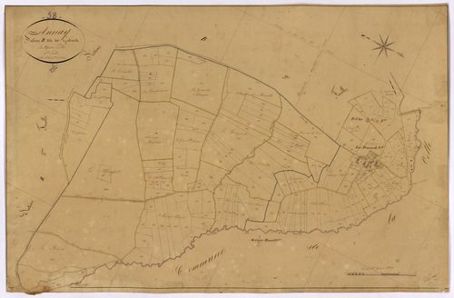 Annay, cadastre ancien : plan parcellaire de la section B dite des Gatines, feuille 4