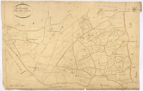 Annay, cadastre ancien : plan parcellaire de la section B dite des Gatines, feuille 2