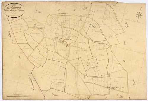 Annay, cadastre ancien : plan parcellaire de la section B dite des Gatines, feuille 3