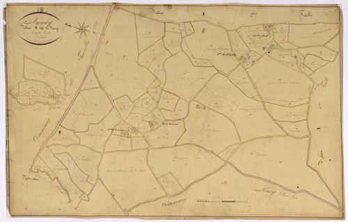 Annay, cadastre ancien : plan parcellaire de la section A dite du Bourg, feuille 1