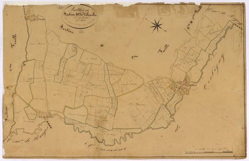 Anthien, cadastre ancien : plan parcellaire de la section D dite de Villemolin, feuille 4