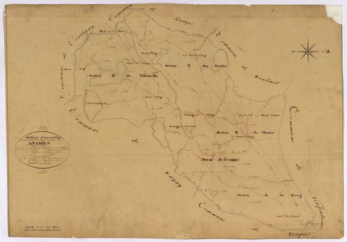 Anthien, cadastre ancien : tableau d'assemblage