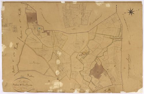 Anthien, cadastre ancien : plan parcellaire de la section B dite du Chemin, feuille 2