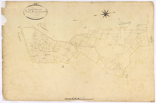Arbourse, cadastre ancien : plan parcellaire de la section A dite des Usages d'Arbourse, feuille 2