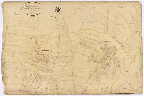 Arbourse, cadastre ancien : plan parcellaire de la section B dite d'Arbourse, feuille 3