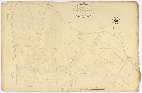 Arbourse, cadastre ancien : plan parcellaire de la section B dite d'Arbourse, feuille 2