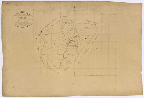 Arbourse, cadastre ancien : tableau d'assemblage