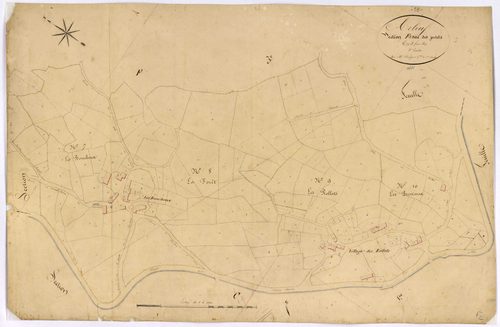 Arleuf, cadastre ancien : plan parcellaire de la section F dite des Petits, feuille 2