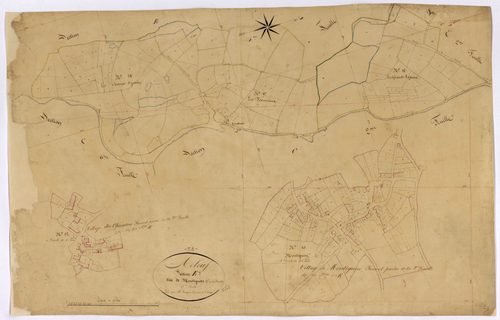 Arleuf, cadastre ancien : plan parcellaire de la section E dite de Montignon, feuille 3