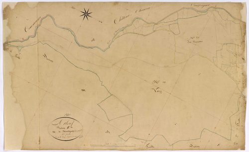 Arleuf, cadastre ancien : plan parcellaire de la section E dite de Montignon, feuille 4
