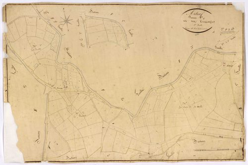 Arleuf, cadastre ancien : plan parcellaire de la section C dite des Trinquets, feuille 1