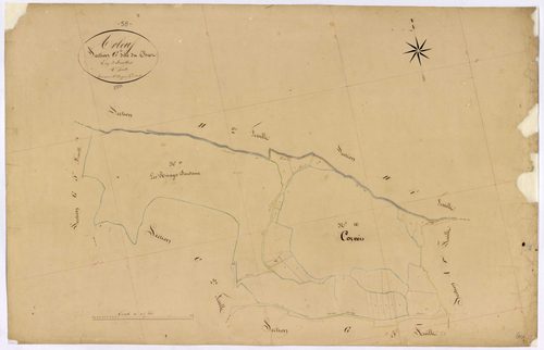 Arleuf, cadastre ancien : plan parcellaire de la section G dite du Chaz, feuille 4
