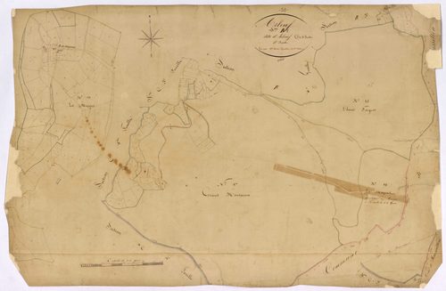 Arleuf, cadastre ancien : plan parcellaire de la section B dite d'Arleuf, feuille 5